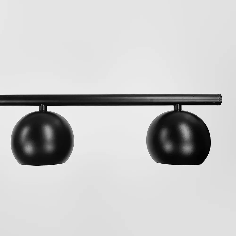 Черная металлическая люстра на 5 плафонов 100 см Ст. MJ 208-1000 BK Line F - фото 2