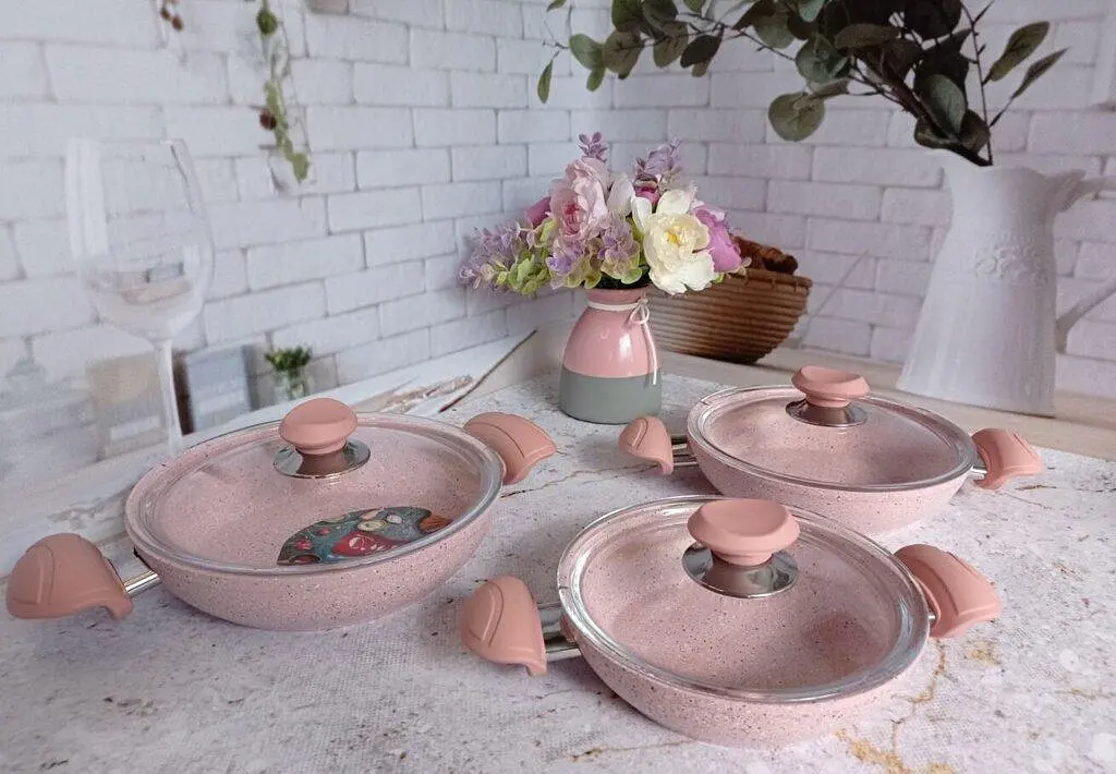 Набір посуду (омлетниці) O.M.S. Collection 3004 Pink - фото 7
