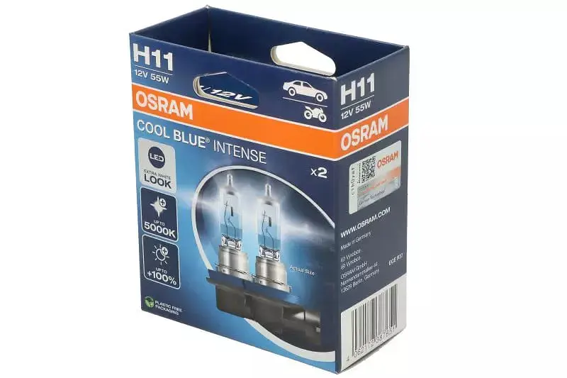 Комплект галогенових ламп OSRAM H11 64211CBN-2HB Cool Blue Intense NG +100% 5000K 55W 12V PGJ19-2 (2 шт) - фото 4