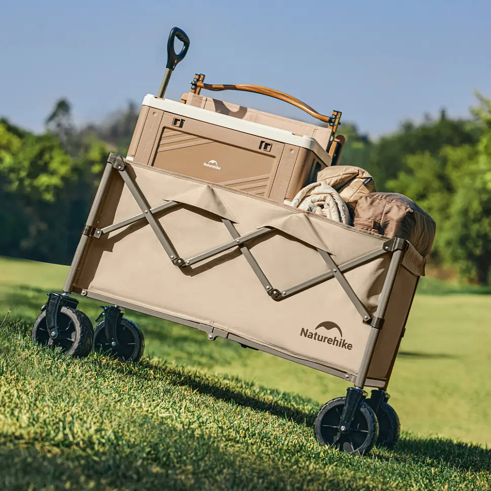 Візок туристичний складаний Naturehike Light CNK2350JJ012, 100 л, коричневий - фото 4