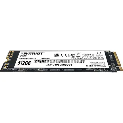 SSD диск Patriot P320 512GB M.2 2280 PCIe Gen 3.0 x4 NVMe TLC (P320P512GM28) - фото 4