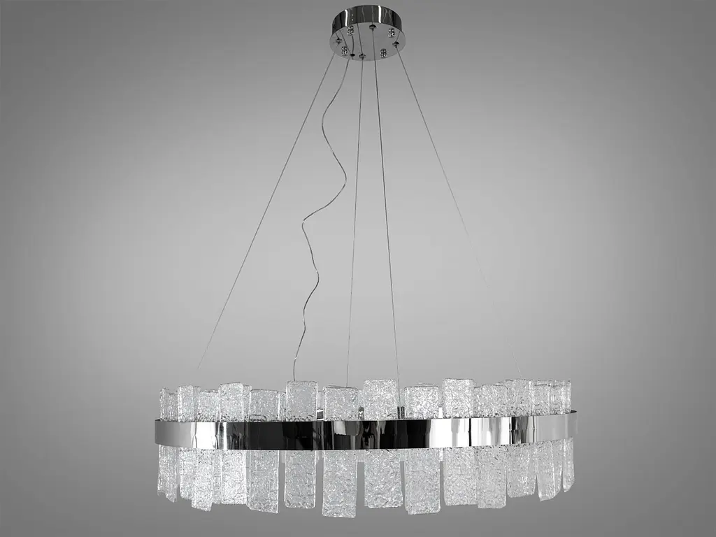Подвесной светильник LED Diasha 817/800CH 190Вт, хром, регулируемая высота 80 см, для гостиной, коридора - фото 4