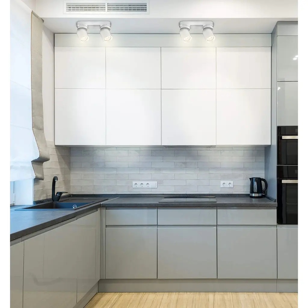 Светильник спот для ламп Eurolamp 2 х 30 Вт GU10 белый (LH2-LED-GU10(white)new) - фото 4