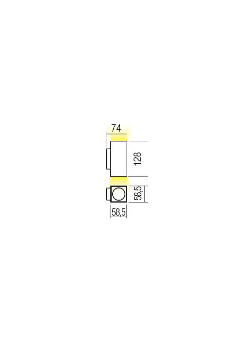 Бра вуличне QUAD AP LED COB 2X3W IP65 DB 3000K (Sq)(5.1.2) Redo 90089 - фото 2