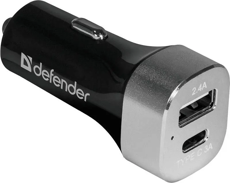 Автозарядка Defender 2xUSB 27W (USB-C + USB-A) UCG-01 5V/5.4A (83569) - фото 4