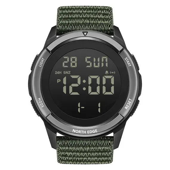 Годинник чоловічий водостійкий тактичний North Edge Terrax Green (2 ремешка) - фото 2