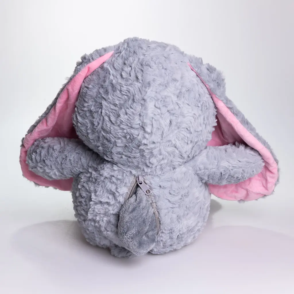 Мягкая игрушка-плед и подушка 3 в 1 Зайка 35×32×40 (см) Серый Colorful Home 509-9G - фото 6