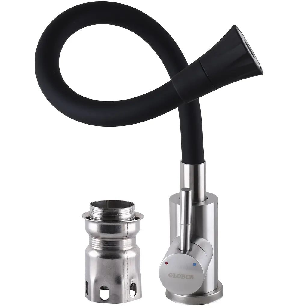 Смеситель для кухни Globus Lux Alpen SBT1-203SA-B01 нержавеющая сталь (25225) - фото 10