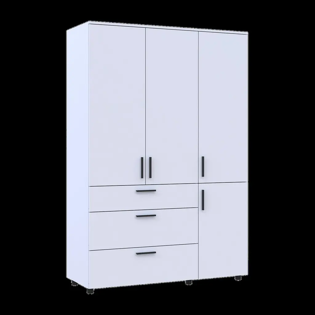 Шафа для одягу Doros Торн Білий 3 ДСП/3Ш (полиці) 135х51.6х200 (44900486) - фото 11