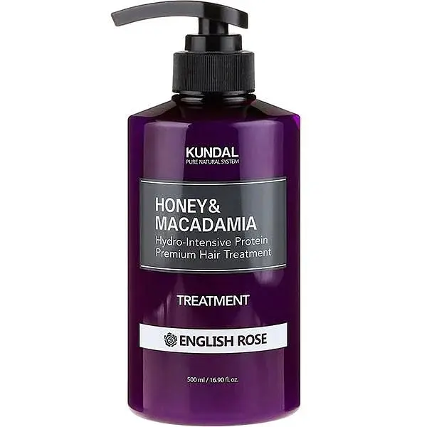 Кондиціонер для волосся "Англійська троянда" 500 мл Kundal Honey & Macadamia Protein Hair Treatment English Rose - фото 2