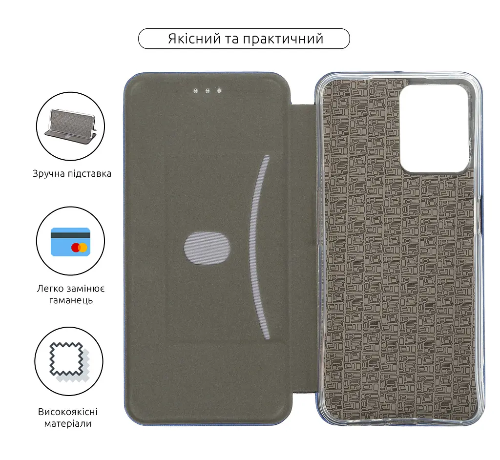 Чехол-книжка для Xiaomi Redmi Note 12 4G, G-Case, синий, кожаный чехол-книжка из экокожи (PU) и TPU, с магнитом, с подставкой и вместительным кардхолдером, противоударный, защита всего корпуса, ArmorStandart (ARM65188) - фото 3