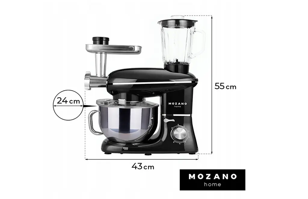 Кухонний комбайн Mozano 5в1 Kitchen Assistent 2300 Вт + насадка для виготвлення пасти - фото 2