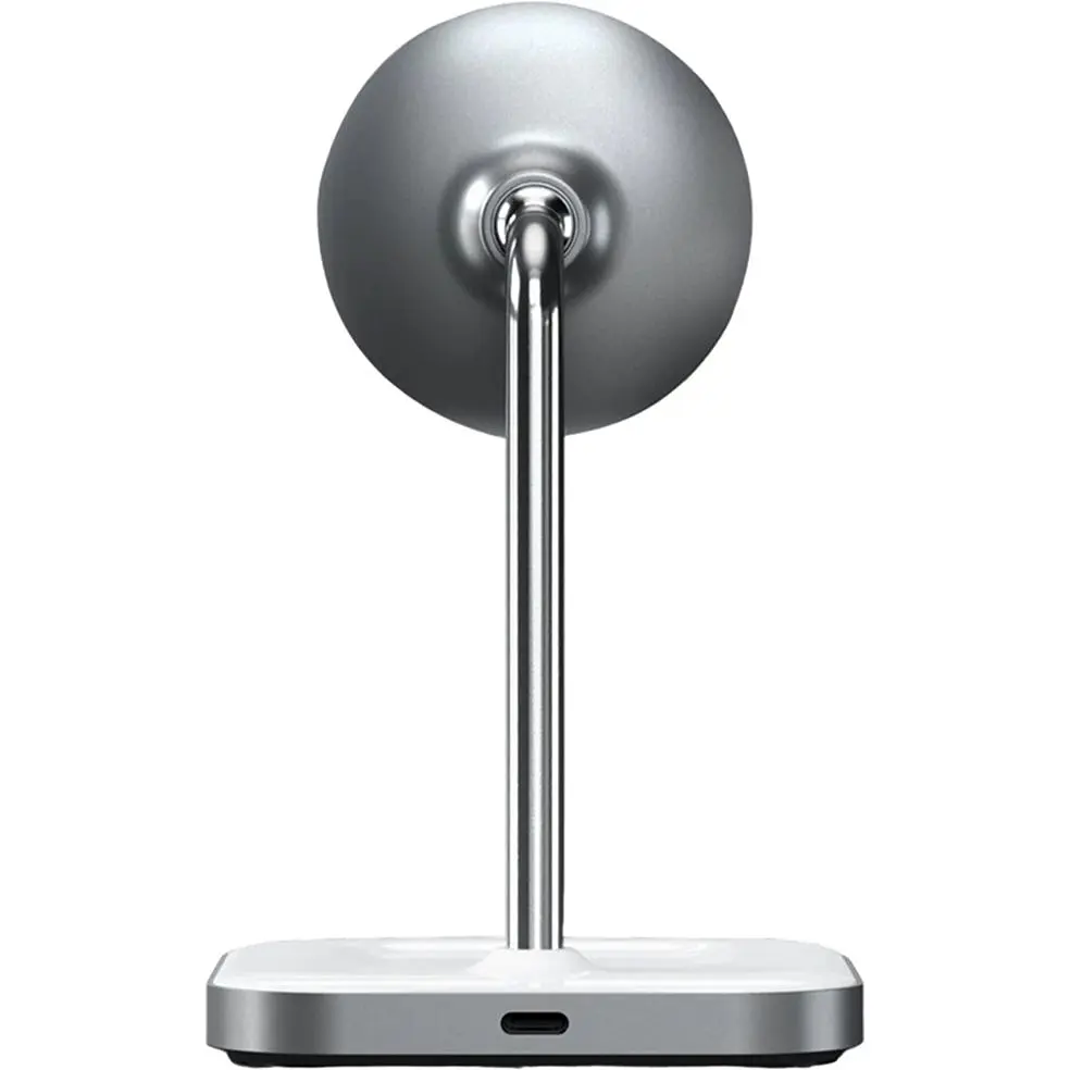 Бездротовий зарядний пристрій Satechi Magnetic Wireless Charging Stand Aluminum 2 in 1 Space Gray (ST-WMCS2M) - фото 3