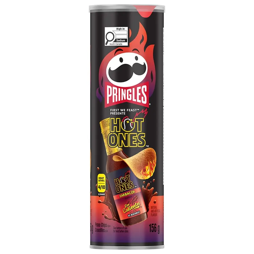 Чипсы Pringles Hot Ones Los Calientes Barbacoa со вкусом острого барбакоа 156 г