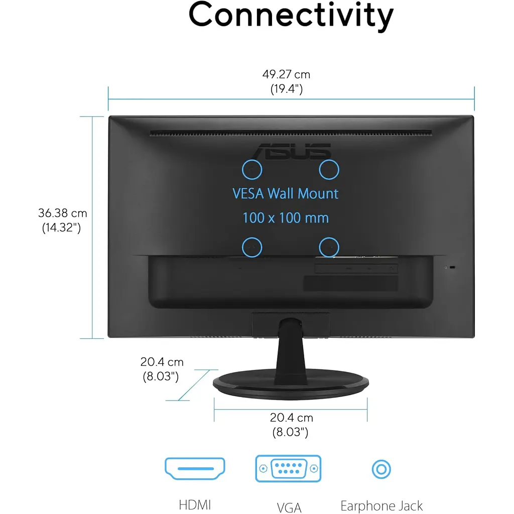 Монітор ASUS VP227HF - фото 10