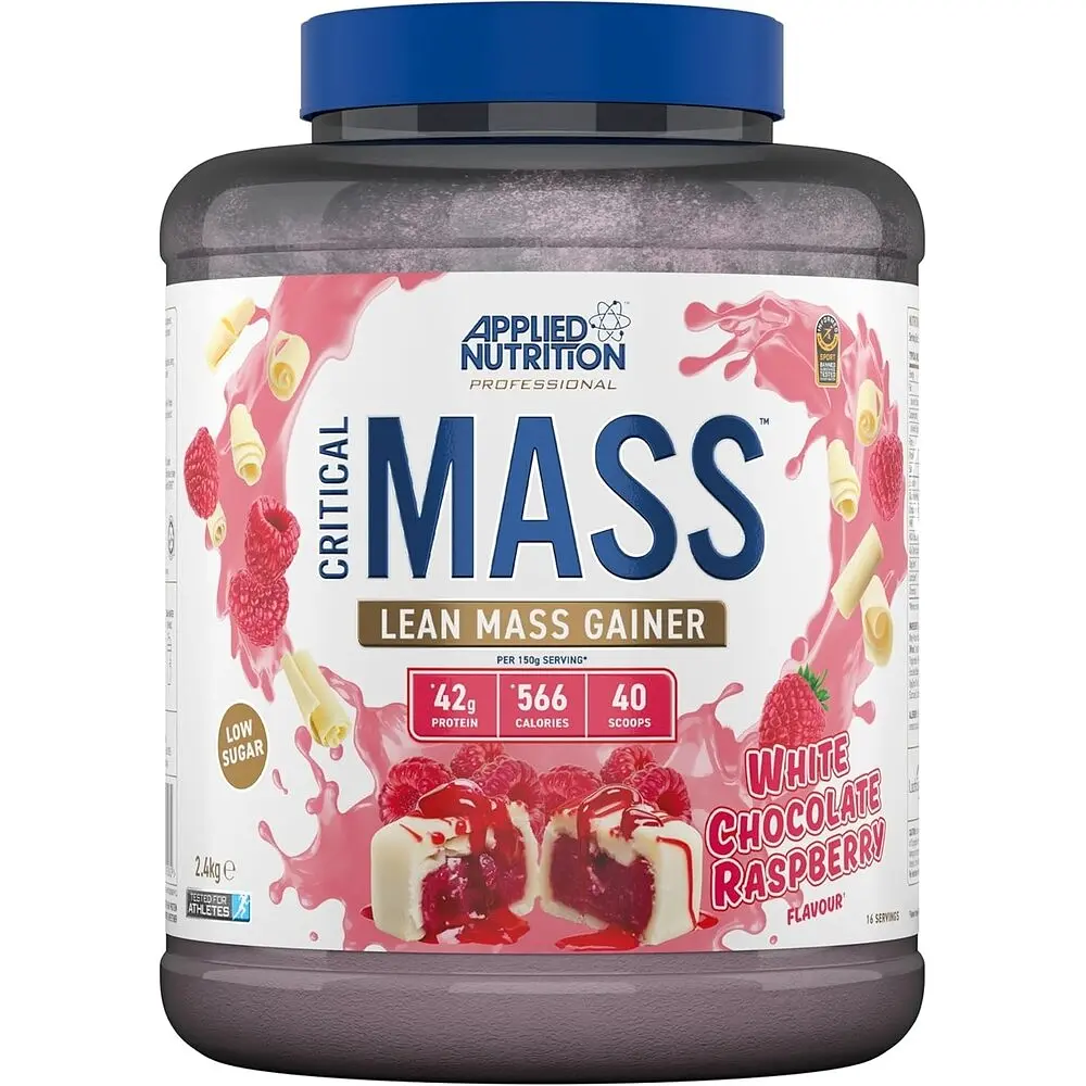 Гейнер Applied Nutrition Critical Mass Professional, 2.4 кг - Білий шоколад-малина