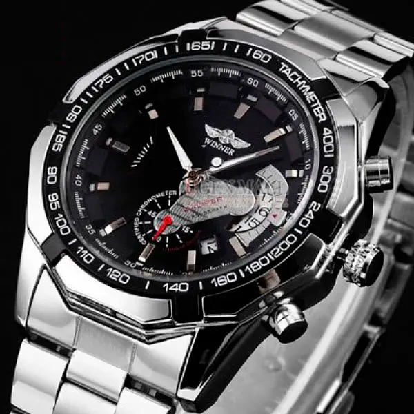 Наручний годинник чоловічий Winner Titanium Сріблястий (130) - фото 8
