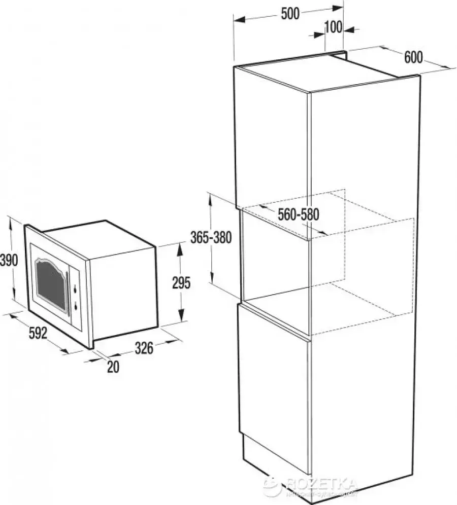 Мікрохвильова піч вбудована Gorenje BM235CLB - фото 2