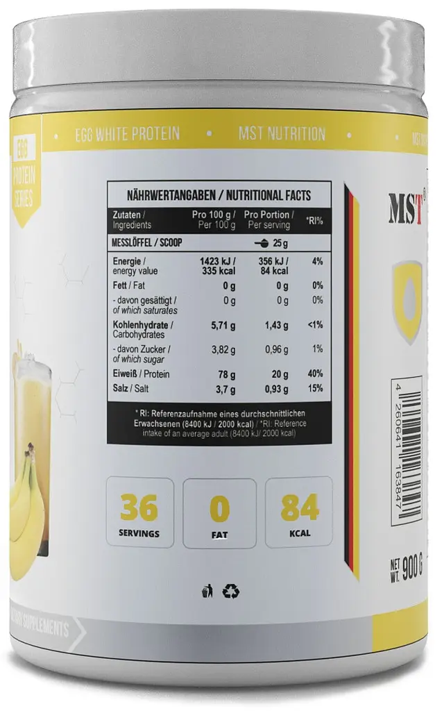 MST® Високоякісний Яєчний Протеїн без Лактози - 900 г - фото 2