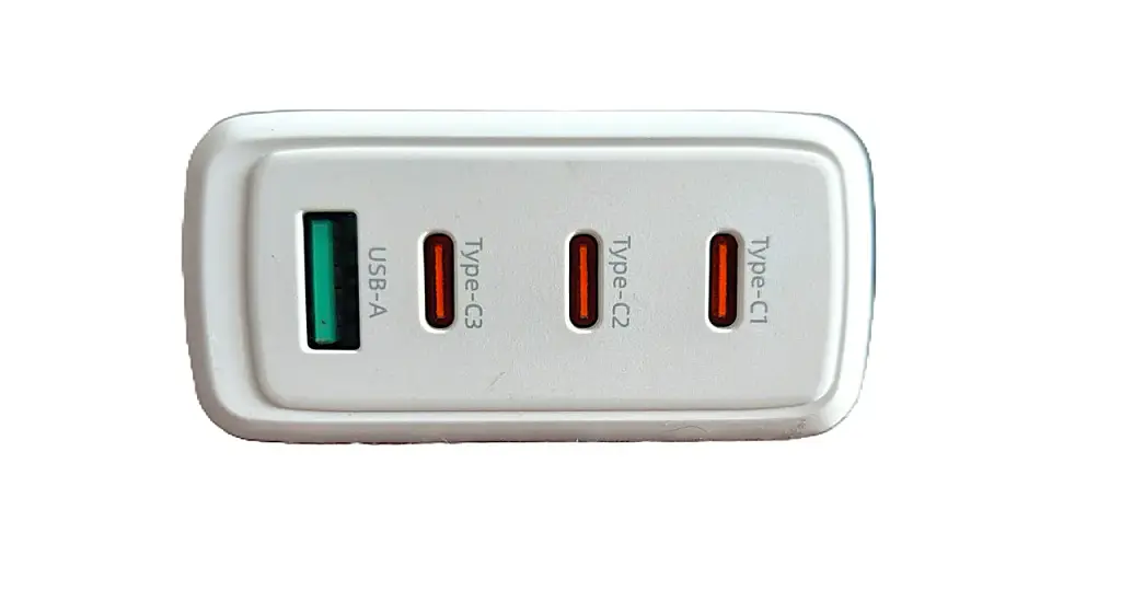 Зарядний пристрій WUW C158 GaN 100W 20V 5A Fast Charge PD QC 4 порти 3xType-C USB-A Power Delivery Quick Charge 3 - фото 2