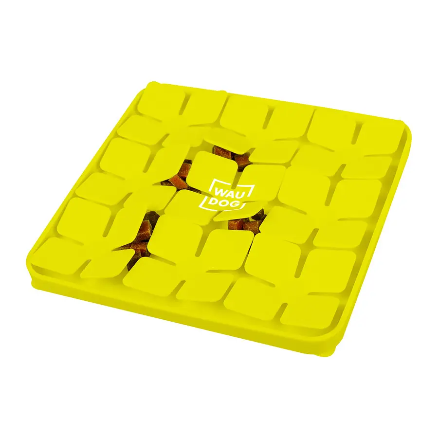Коврик для поиска корма Waudog Silicone 205х205х17 мм желтый - фото 4