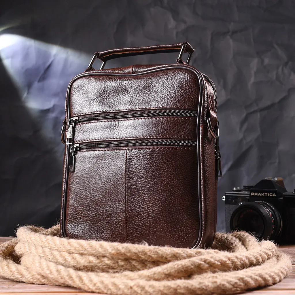 Кожаная сумка мужская Vintage 20х24,5х6 см sum0022397 - фото 8
