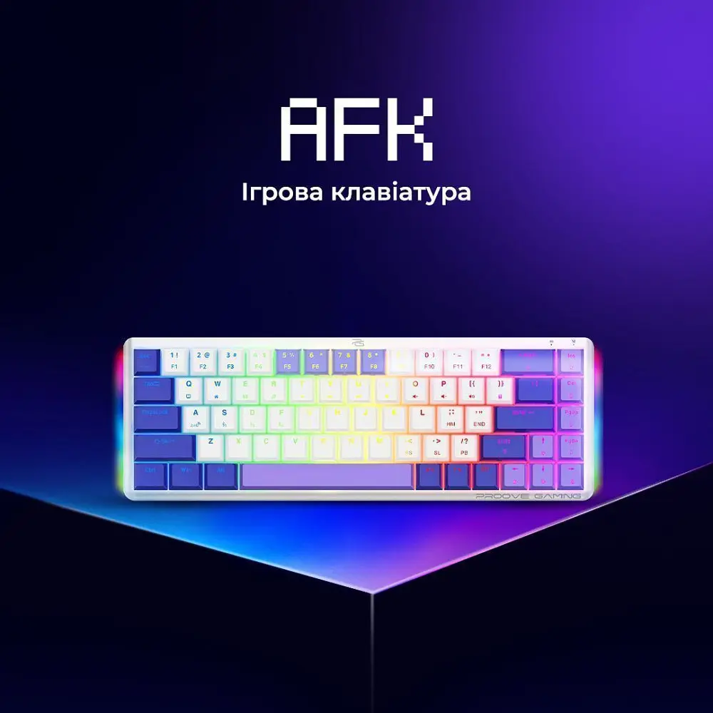 Бездротова клавіатура Proove Gaming AFK (Ukraine Layout), в асортименті - фото 11