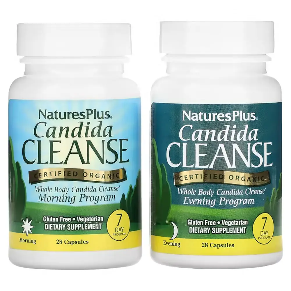 Натуральна добавка Candida Cleanse 7 Day Program, 28 капсул + 28 капсул Natures Plus vit0004237 - фото 2