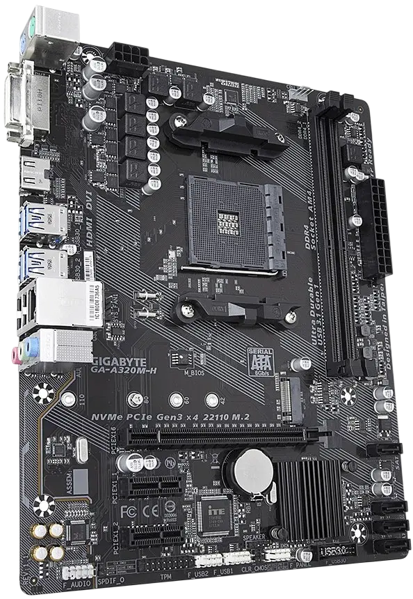 Материнська плата Gigabyte GA-A320M-H Socket AM4 (GA-A320M-H) Б/В - фото 3