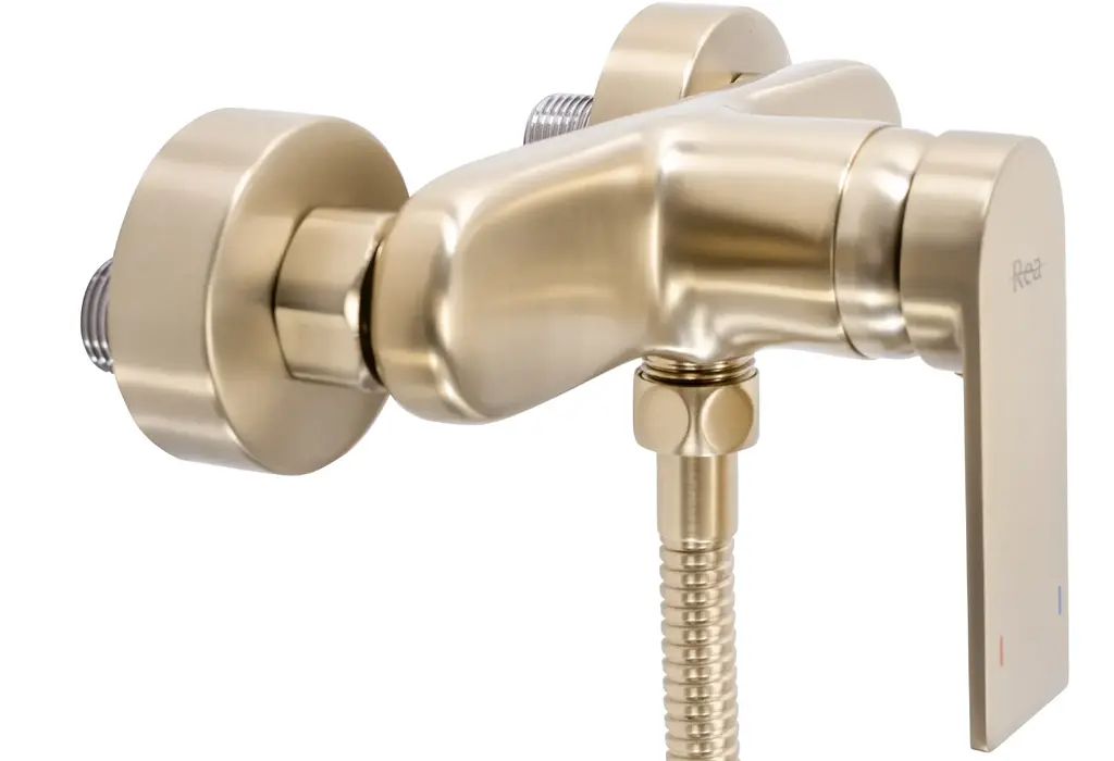 Змішувач для душу Rea Verso настінний brushed gold REA-B6566, Золотий - фото 2