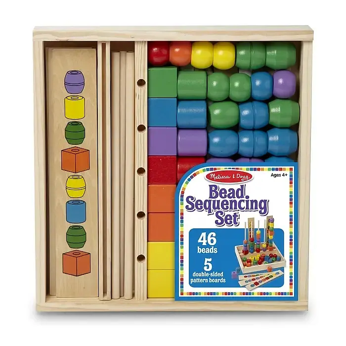 Розвиваючий набір дерев'яних намистин Melissa & Doug Послідовність і відповідність (MD570) - фото 4