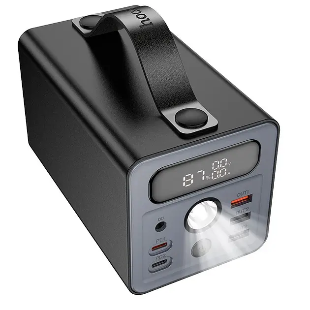 Портативна батарея Powerbank Hoco J138 Distant 22.5W+PD20W+DC12V 60000mAh Black - фото 3