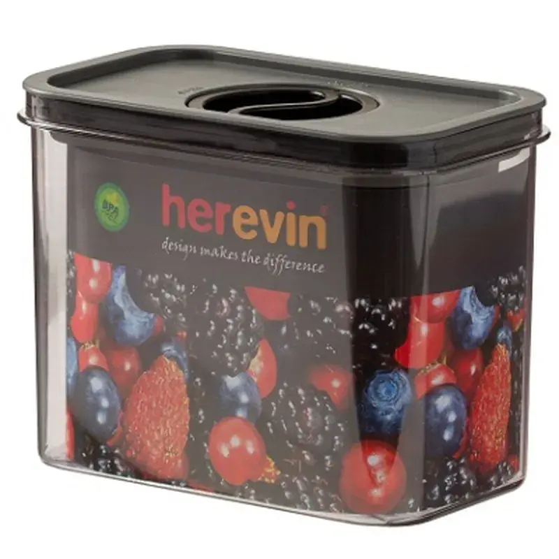 Харчовий контейнер Herevin Canister-Vacuum Lid-White-Black вакумна кришка 1.2 л (161179-000) - фото 2