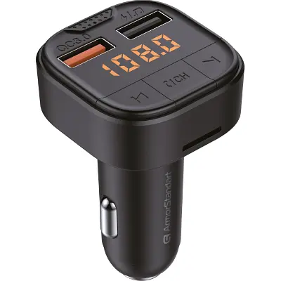 FM модулятор Armorstandart ASF1 18W QC3.0 2xUSB black (ARM82826) - фото 5