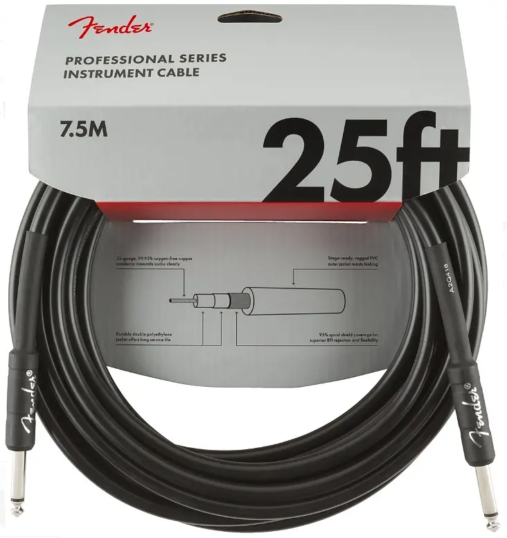Кабель інструментальний Fender Professional Series Instrument Cable 7.5m (25ft) 0990820016 - фото 2