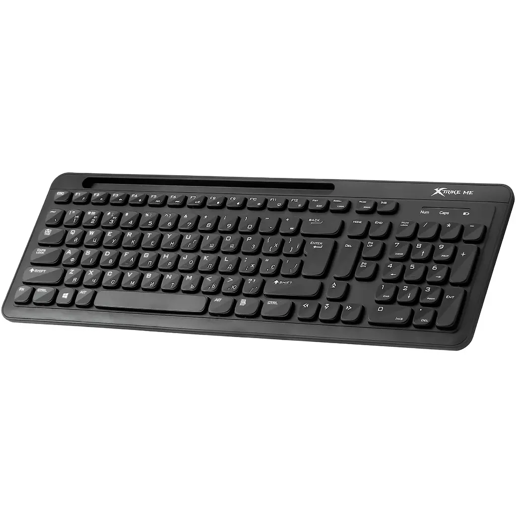 Клавіатура XTRIKE ME KB-303UA бездротова Bluetooth+2.4G,105 кл. чорна - фото 3