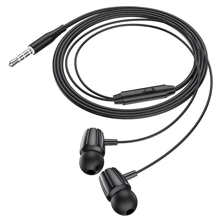 Наушники Hoco M88 Graceful universal earphones with mic черные - фото 3