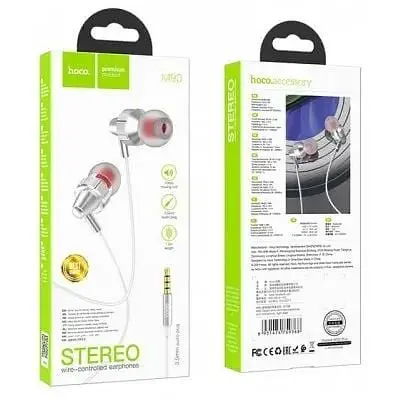Навушники Hoco Delight wired digital earphone with microphone M90 ​​білі 6931474759368 - фото 3