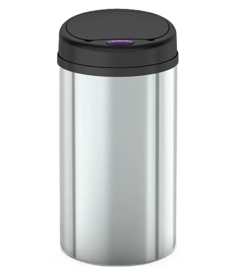 Відро для сміття сенсорне кругле Mixxus Premium Ellipse-TC0109 Chrome-Black 9л MI7083, Чорний матовий - фото 9