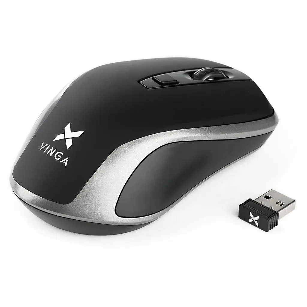 Мишка Vinga MSW-909 Silent black-grey - фото 6
