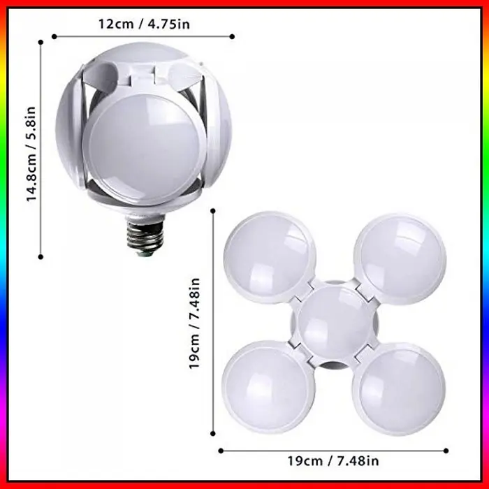 Лампочка люстра світлодіодна розкладна LED-лампа 40 Вт 220 В E27 Football UFO Lamp білий - фото 3