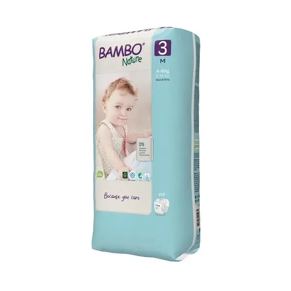 ЕКО Підгузки Bambo Nature Midi Tall 3 (4-8 кг), 52 шт. Bambo Nature (19263) - фото 3