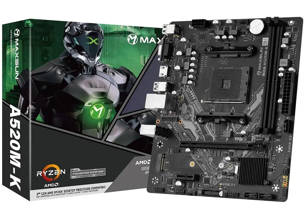 Материнская плата Maxsun Challenger A520M-K (MS-CHALLENGER A520M-K) (Socket AM4, AMD A520, Micro-ATX) - фото 6