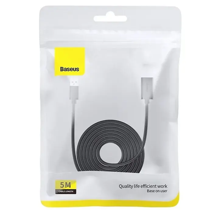Кабель-удлинитель Baseus AirJoy Series USB3.0 Extension Cable 5m B00631103111-05 Black - фото 5