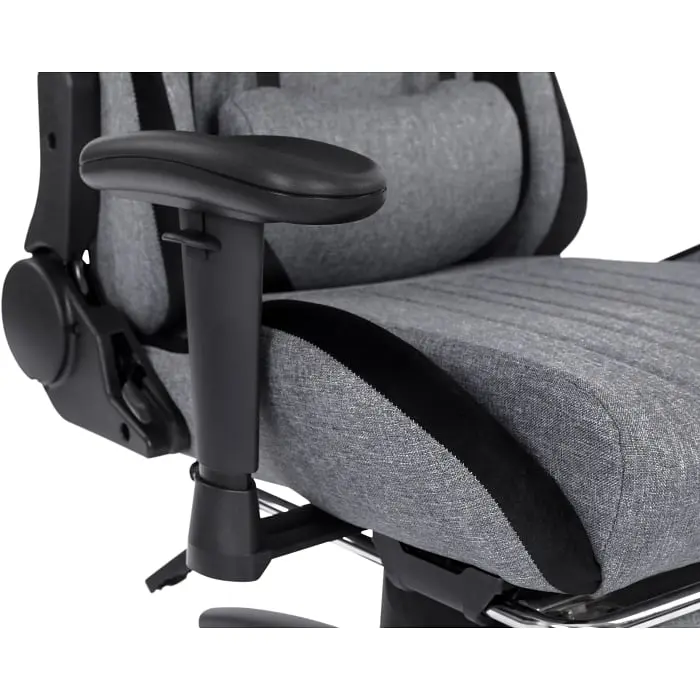 Геймерське крісло GT Racer сіре із чорним (X-2534-F Fabric Gray/Black Suede) - фото 6