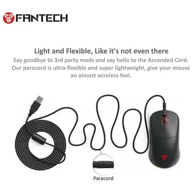 Ігрова миша Fantech UX-3 HELIOS PixArt 3389, 400IPS, 50G, 1600DPI Black - фото 4