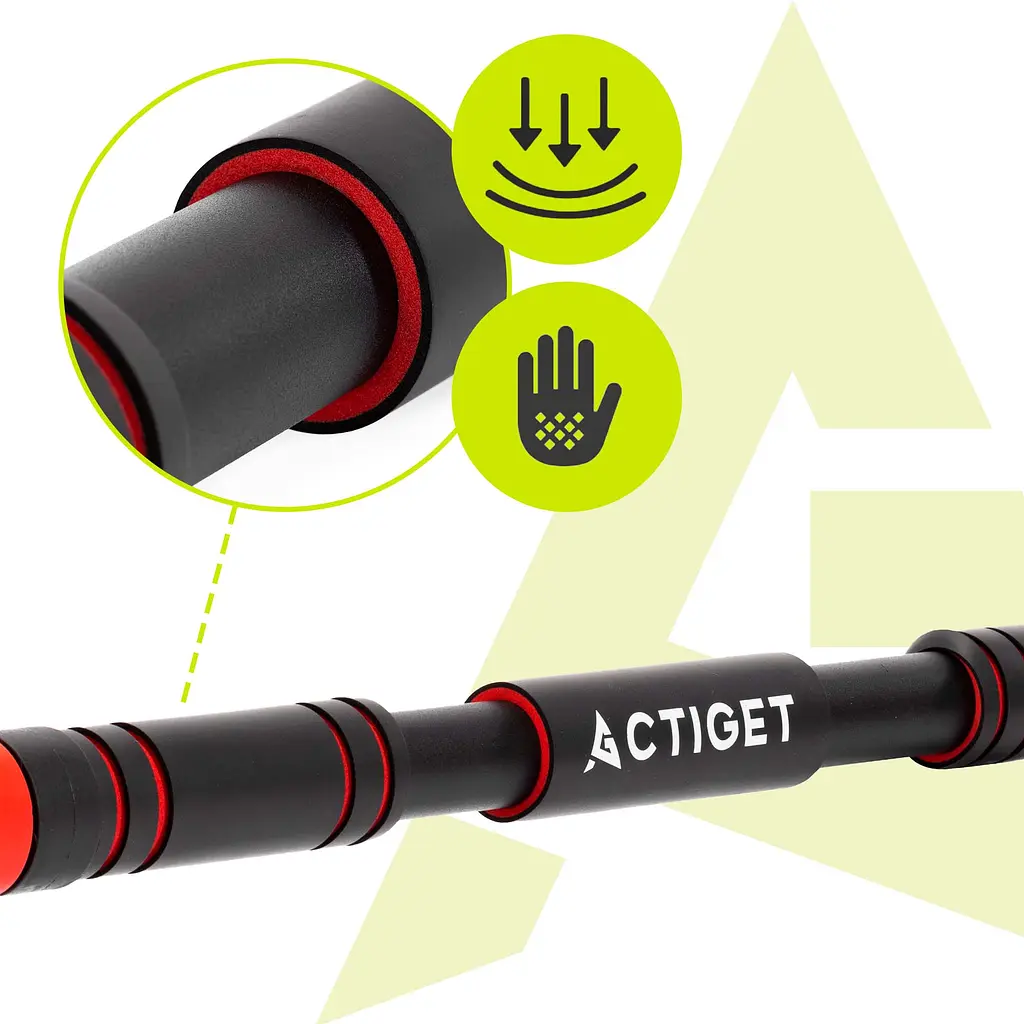 Турнік розсувний Actiget 72-105 см ACT0168 Black/Red - фото 6