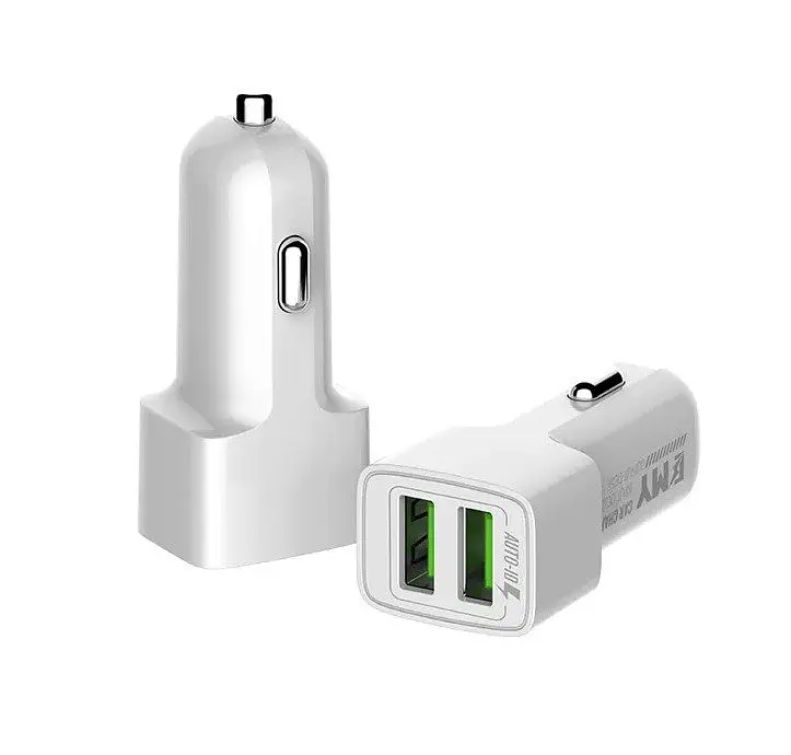 Автомобільний зарядний пристрій EMY MY20 2in1 АЗП з кабелем iPhone DC12-24V, 2.4 А, 5V/12W - фото 2