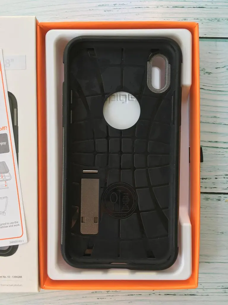 Чохол протиударний із підставкою Spigen Slim Armor 065CS24541 для iPhone XS Max (6.5") Gun Metal - фото 4