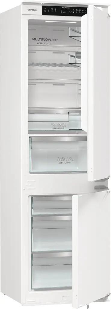 Холодильник Gorenje вбудований з нижн. мороз., 177x69x55см, 2 двері, 252 (76) л, А +, NF +, Зона св-ті, Диспл, Wi-Fi, Білі - фото 5